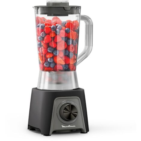Moulinex Blendeo+, Frullatore da 1.5L con Lame Zelkrom e Smart Lock, Potenza di 450W, con 2 Velocità, Raffreddamento ad Aria, LM2C08F0