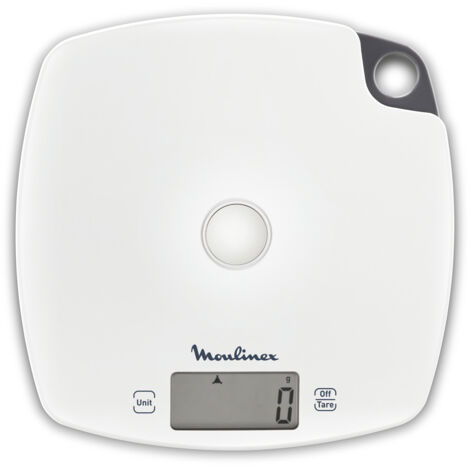 Moulinex BN1000 Bilancia Elettronica da Cucina Quadrato Grigio Bianco
