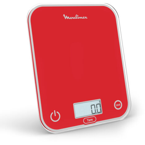 Moulinex BN50U3 bilancia da cucina Rosso Superficie piana Rettangolo Bilancia da cucina elettronica