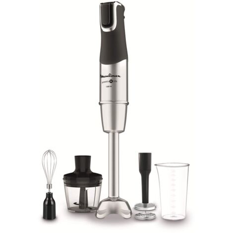 Moulinex DD95HD InfinyForce Pro Powelix Mixer a Immersione, 1200W, Mixer con Tecnologia Powelix, 4 Accessori, Bicchiere 800ml, Tritatutto 500 ml, Frusta e Schiacciapatate, Lame Rivestite in Titanio