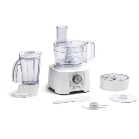 Moulinex FP5441 robot de cuisine 800 W 2,2 L Blanc, Argent, Gris