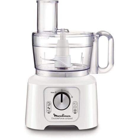 Moulinex FP544110 Double Force Compact blanc argent gris