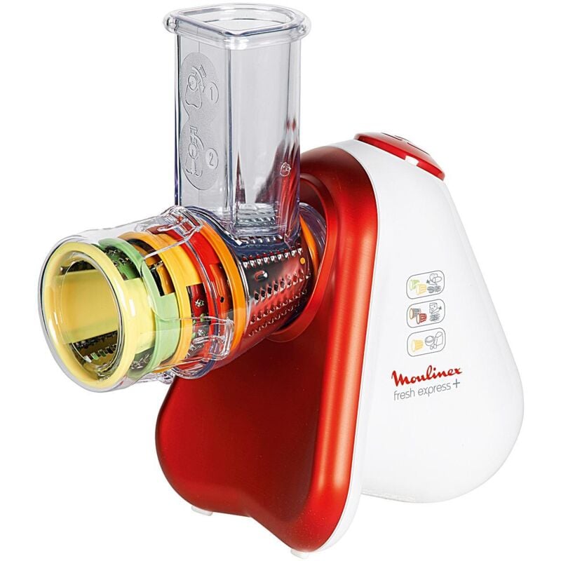 Moulinex - Schnitzelwerk DJ756G 5 Trommeleinsätze rot/weiß