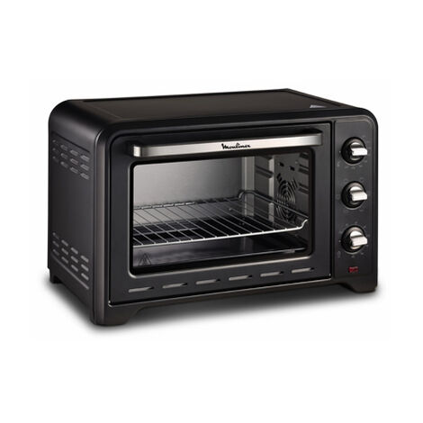 Moulinex – Minifour et rotissoire 39L – Cuisson par convection – Grill – Fonction de décongélation – 6 positions plateau – Noir