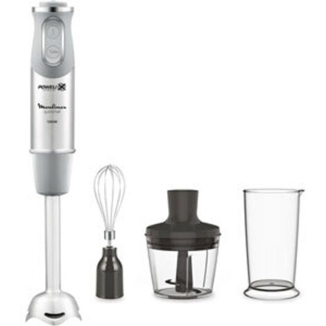 Moulinex – Mixeur plongeant avec hachoir 600W – Technologie pour soupes et sauces – Prise en main ergonomique – Accessoires inclus - DD655D10