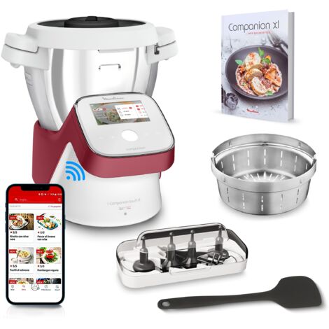 Moulinex Robot da cucina, Ricette illimitate, Touch Screen, Istruzioni e tutorial passo passo, 17 modalità operative, I-Companion Touch XL HF934510