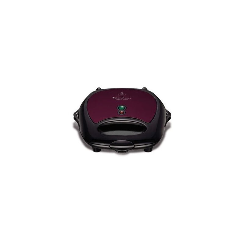 Moulinex - SJ615612 Break Time - Croque-gaufres - 700 Watt - noir / prune