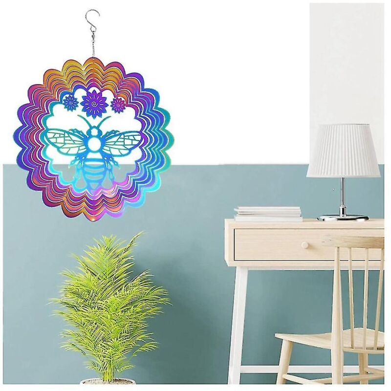 Fei Yu - Moulins à vent pour la décoration de la cour et du jardin Sculptures d'art suspendues 3D Décorations pour le jardin extérieur