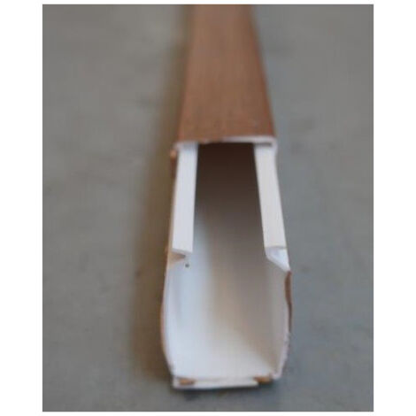 Moulure 25x40mm finition bois Noyer – Couvercle avec fixation adhésive – Vendu au mètre linéaire – Pour décoration intérieure – Protec