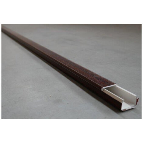 Moulure 30x20mm finition bois Acajou (au mètre) avec couvercle fixation adhesive