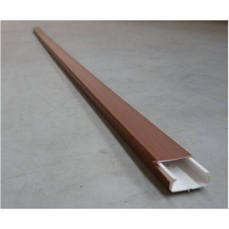 Moulure 40x16mm finition bois Bouleau (au mètre) avec couvercle fixation adhésive