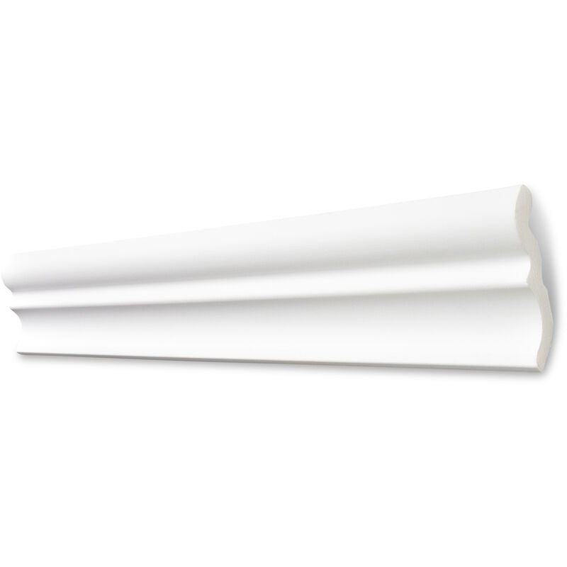 Moulure C80 (Serena) - polystyrène - blanc - 70 x 75 mm - long. 2 m - 5 pces (=10 m) - blanc - Decosa