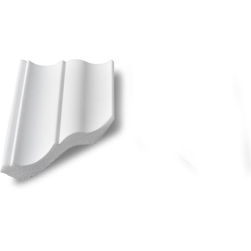 Angle rentrant pour la moulure S110 (Svenja) - polystyrène - blanc - 4 angles - pour mur et plafond - Blanc - Decosa