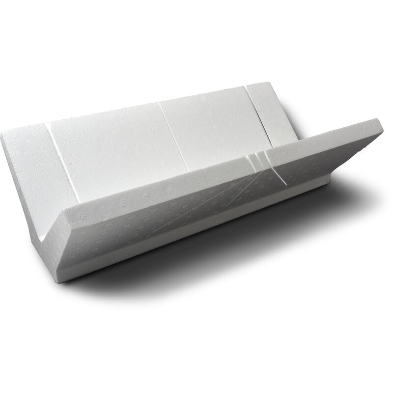 Boîte à coupe pour moulures polystyrène - eps - blanc - 41 x 22,4 x 12 cm - 1 pce - Blanc - Decosa