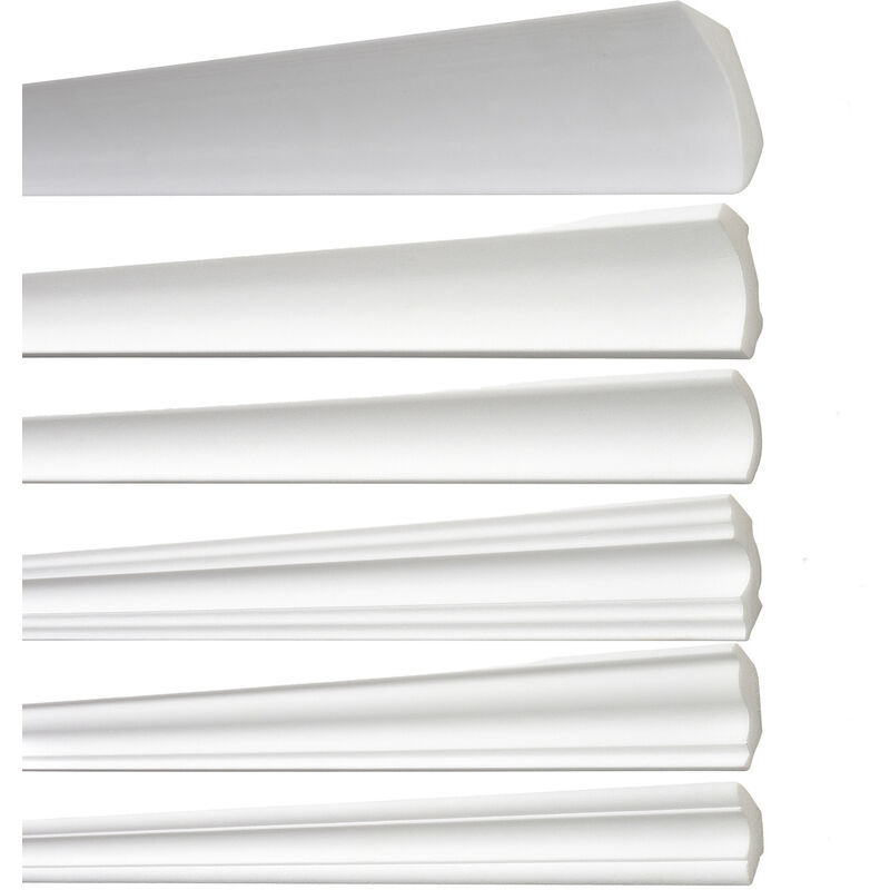 Kit moulure A40 - polystyrène - blanc - 30 x 30 mm - long. 1,5 m - 20 pces (=30 m) - Decosa