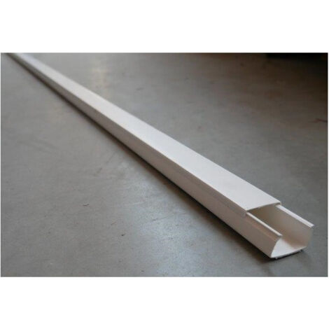 Moulure blanche 25x40mm au mètre – Couvercle avec fixation adhésive – Pour installation rapide dans divers projets