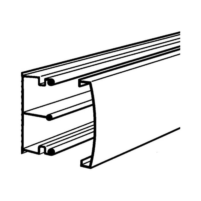 Moulure Keva 2 compartiments 22x12mm avec couvercle blanc Artic (11501)