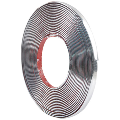 Moulure chromée décorative pour carrosserie et vitres de voiture, 10 mm x 12,5 m