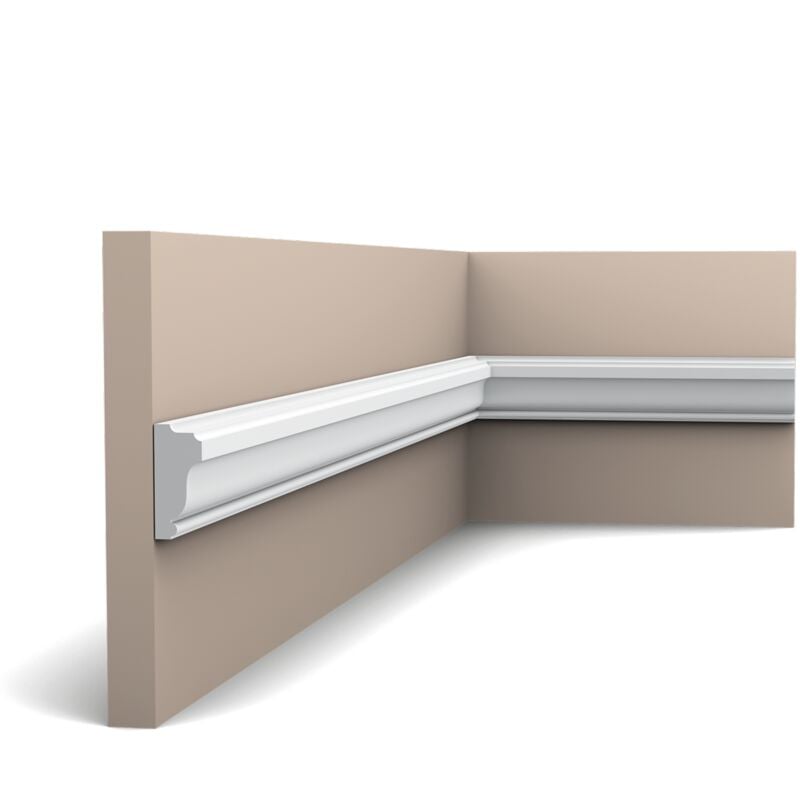 PX117 Cimaise murale Orac Decor - 3,5x1,5x200cm (h x p x l) - moulure décorative polymère Pack 2 pièces