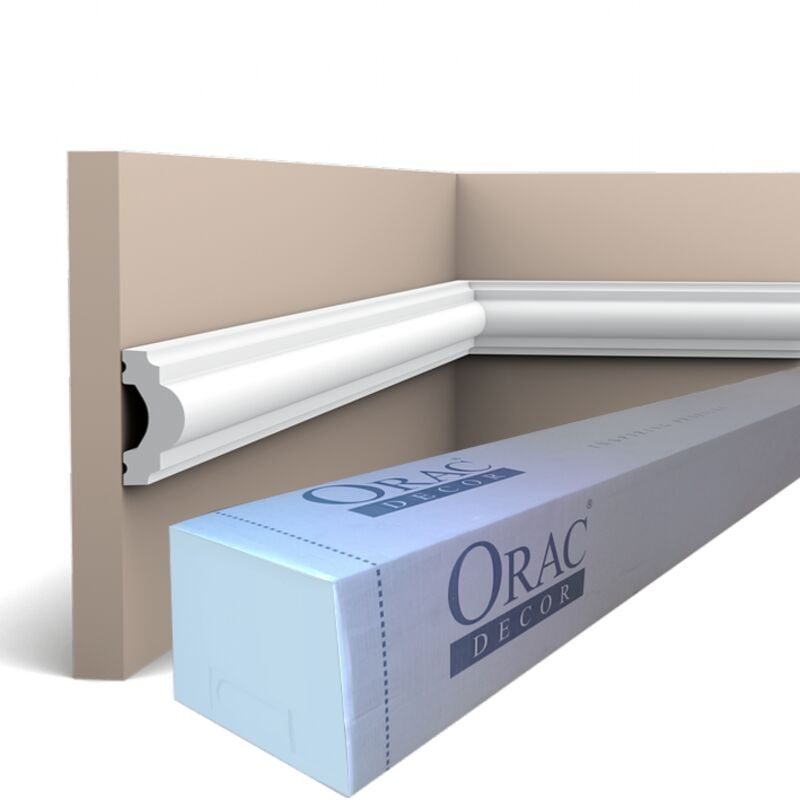 PX120 Cimaise murale Orac Decor - 4x2x200cm (h x p x L) - moulure décorative polymère Pack 2 pièces