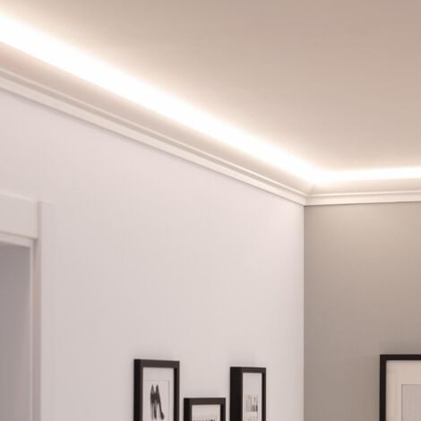 Moulure Classic 2m pour Ruban LED Blanc - Blanc