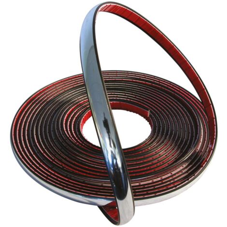 Moulure de decoration chrome 9mm 8m