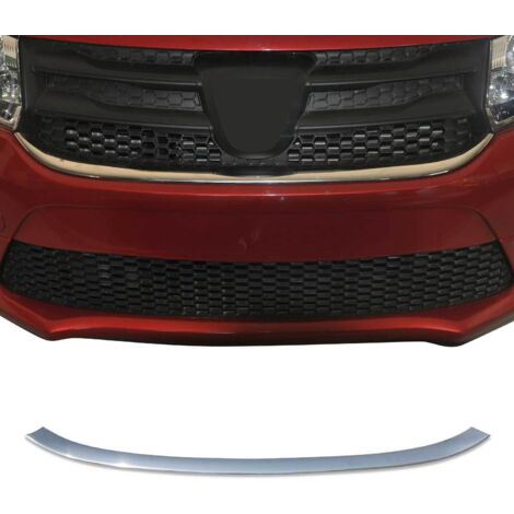 Moulure de Grille de Calandre Compatible avec Dacia Sandero 2012 à 2017, Garniture Baguette de Calandre en Acier Inoxydable Argent