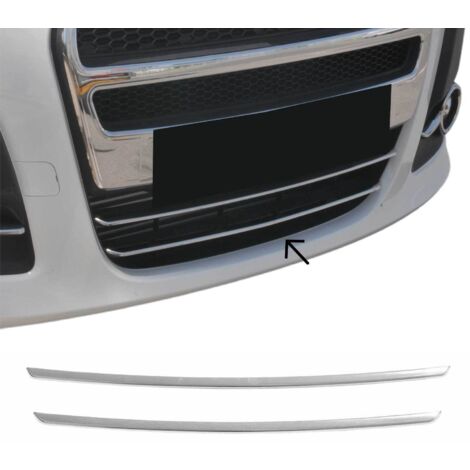 Moulure de Grille de Calandre Compatible avec Fiat Doblo 2010-2014, Garniture Baguette de Calandre en Acier Inoxydable Argent