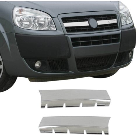 Moulure de Grille de Calandre Compatible avec Fiat Doblo FL 2006-2010, Garniture Baguette de Calandre en Acier Inoxydable Argent