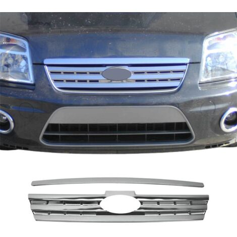 Moulure de Grille de Calandre Compatible avec Ford Connect 2009-2014, Garniture Baguette de Calandre en Acier Inoxydable Argent