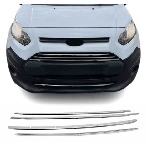 Moulure de Grille de Calandre Compatible avec Ford Connect 2014-2019, Garniture Baguette de Calandre en Acier Inoxydable Argent