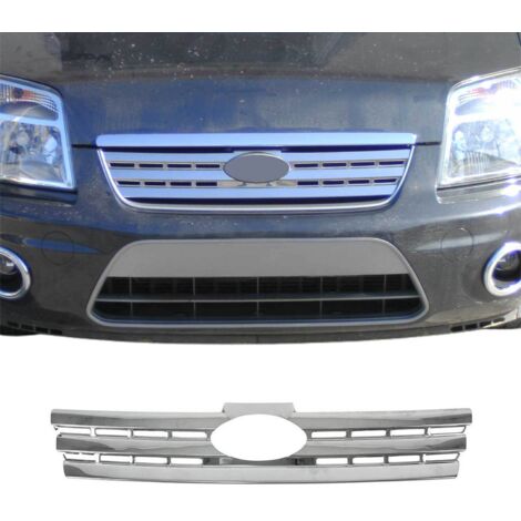 Moulure de Grille de Calandre Compatible avec Ford Connect Transit Tourneo 2009 à 2013, Garniture Baguette de Calandre en Acier Inoxydable Argent