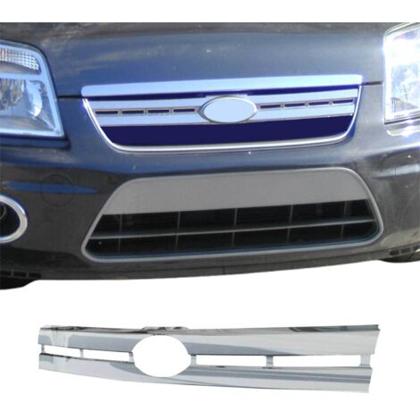 Moulure de Grille de Calandre Compatible avec Ford Tourneo Connect 2006-2009, Garniture Baguette de Calandre en Acier Inoxydable Argent