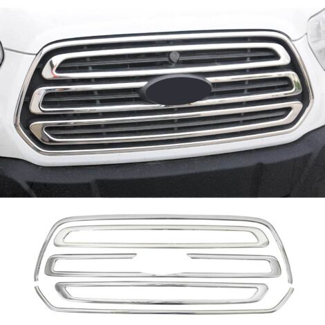 Moulure de Grille de Calandre Compatible avec Ford Transit 2013-2019, Garniture Baguette de Calandre en Acier Inoxydable Argent