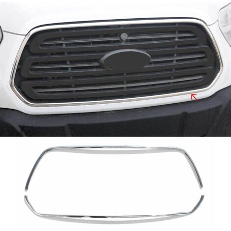 Moulure de Grille de Calandre Compatible avec Ford Transit 2014-2023, Garniture Baguette de Calandre en Acier Inoxydable Argent