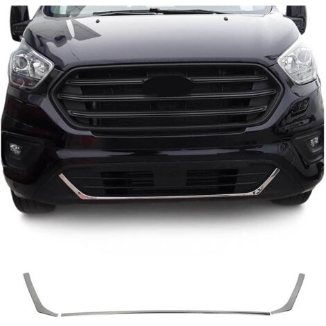 Moulure de Grille de Calandre Compatible avec Ford Transit Custom 2018-2021, Garniture Baguette de Calandre en Acier Inoxydable Argent