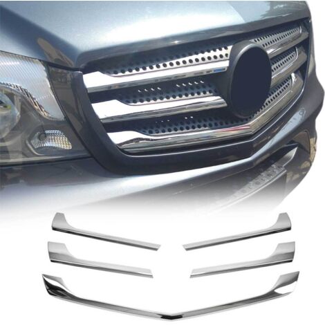 Moulure de Grille de Calandre Compatible avec Mercedes Citan 2012-2021, Garniture Baguette de Calandre en Acier Inoxydable Argent
