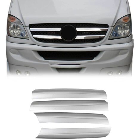 Moulure de Grille de Calandre Compatible avec Mercedes Sprinter W906 2006 à 2013, Garniture Baguette de Calandre en Acier Inoxydable Argent