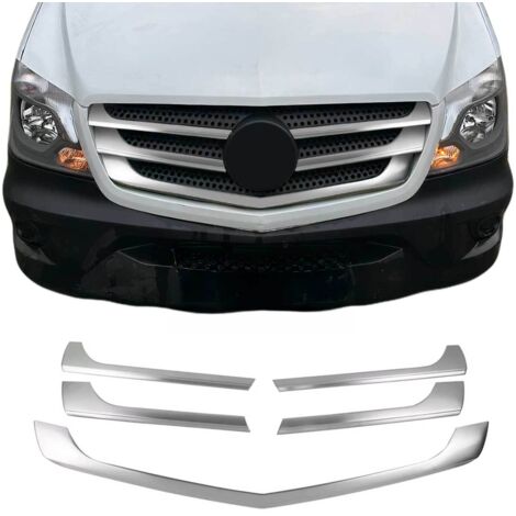Moulure de Grille de Calandre Compatible avec Mercedes Sprinter W906 2013-2018, Garniture Baguette de Calandre en Acier Inoxydable Argent