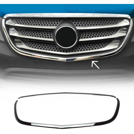 Moulure de Grille de Calandre Compatible avec Mercedes Vito W447 2014-2019 Garniture Baguette de Calandre en Acier Inoxydable Argent