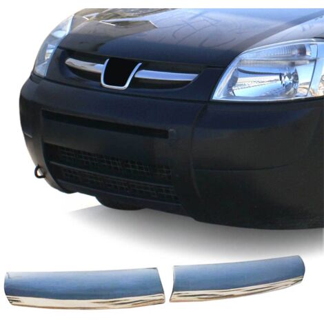 Moulure de Grille de Calandre Compatible avec Peugeot Partner Facelift 2004-2008, Garniture Baguette de Calandre en Acier Inoxydable Argent