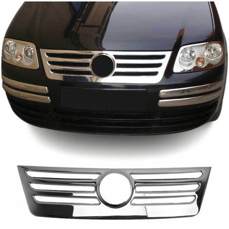 Moulure de Grille de Calandre Compatible avec VW Caddy 2003-2010, Garniture Baguette de Calandre en Acier Inoxydable Argent