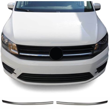 Moulure de Grille de Calandre Compatible avec VW Caddy 2015-2020, Garniture Baguette de Calandre en Acier Inoxydable Argent