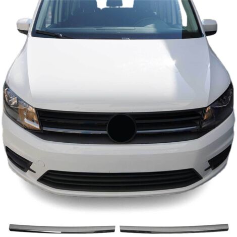 Moulure de Grille de Calandre Compatible avec VW Caddy 2015-2020, Garniture Baguette de Calandre en Acier Inoxydable Argent Foncé