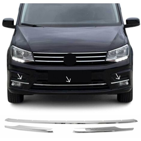 Moulure de Grille de Calandre Compatible avec VW Caddy IV 2015 à 2020, Garniture Baguette de Calandre en Acier Inoxydable Argent