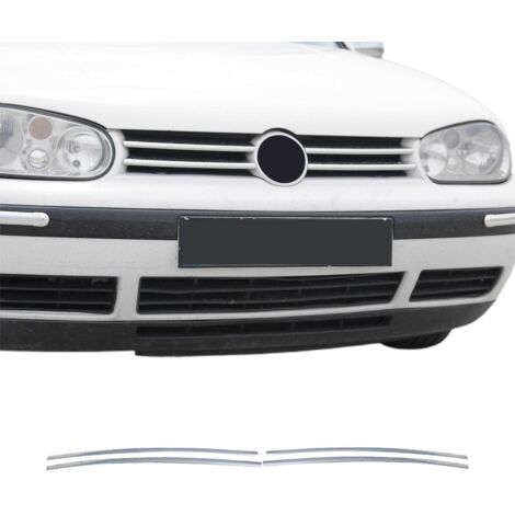 Moulure de Grille de Calandre Compatible avec VW Golf V 2003-2009, Garniture Baguette de Calandre en Acier Inoxydable Argent