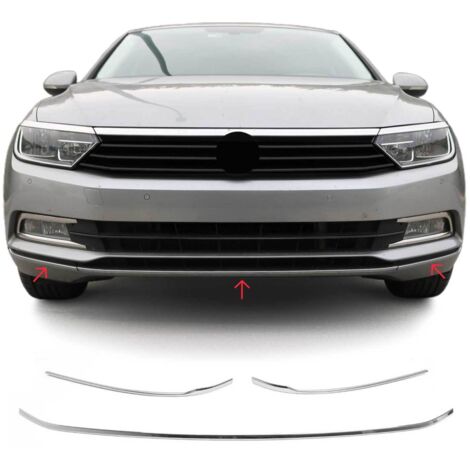 Moulure de Grille de Calandre Compatible avec VW Passat 3G B8 Variant 2015 à 2019, Garniture Baguette de Calandre en Acier Inoxydable Argent