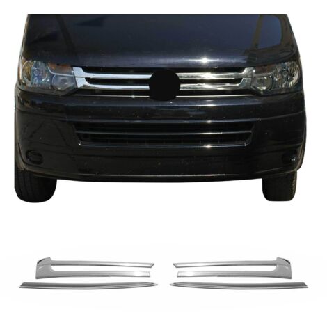 Moulure de Grille de Calandre Compatible avec VW T5 Transporter 2010-2015, Garniture Baguette de Calandre en Acier Inoxydable Argent