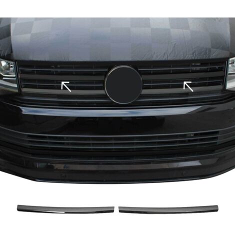 Moulure de Grille de Calandre Compatible avec VW T6 Transporter 15-22, Garniture Baguette de Calandre en Acier Inoxydable Argent Foncé