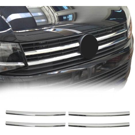 Moulure de Grille de Calandre Compatible avec VW T6 Transporter Caravelle Trendline 2015-2019 Pre-FL Garniture Baguette de Calandre en Acier Inoxydable Argent